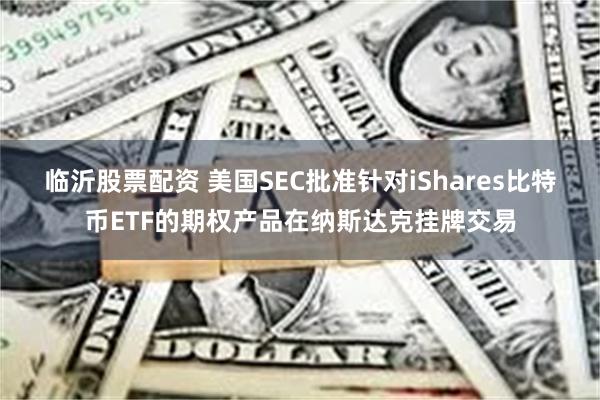 临沂股票配资 美国SEC批准针对iShares比特币ETF的期权产品在纳斯达克挂牌交易