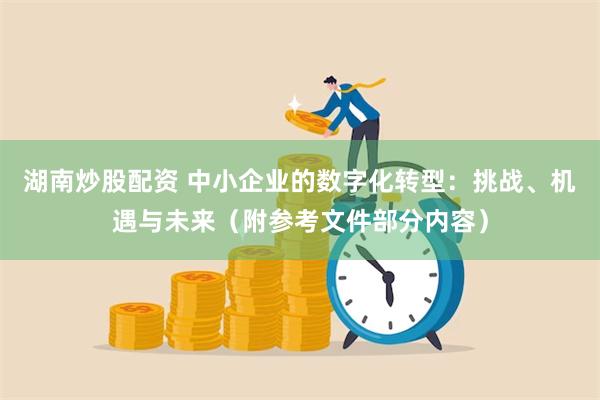 湖南炒股配资 中小企业的数字化转型：挑战、机遇与未来（附参考文件部分内容）